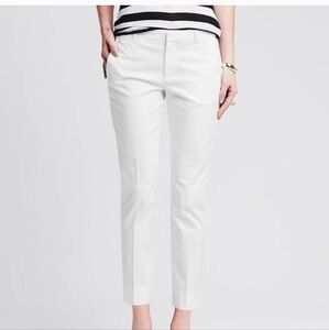 Banana Republic Womens White The Avalon Pants Size 0P